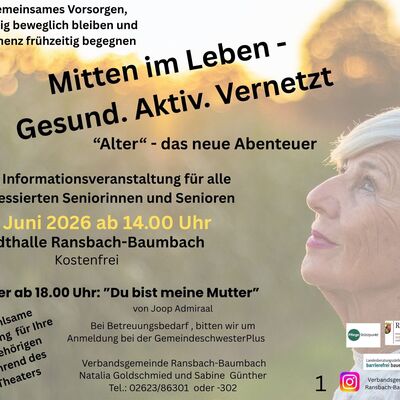 Poster Mitten im Leben (18 x 13 cm)