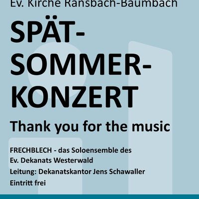 Sp&auml;tsommerkonzert FRECHBLECH 27.09.2026
