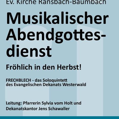 Musikalischer Abendgottesdienst FB 24.10.2026
