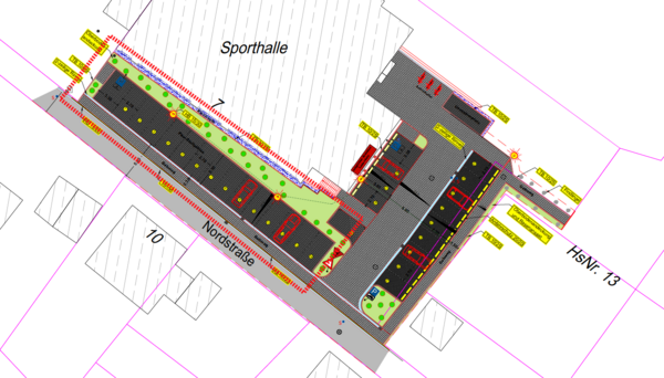 Bild vergr&ouml;&szlig;ern: Plan Schwimmbad Nauort Parkplatz