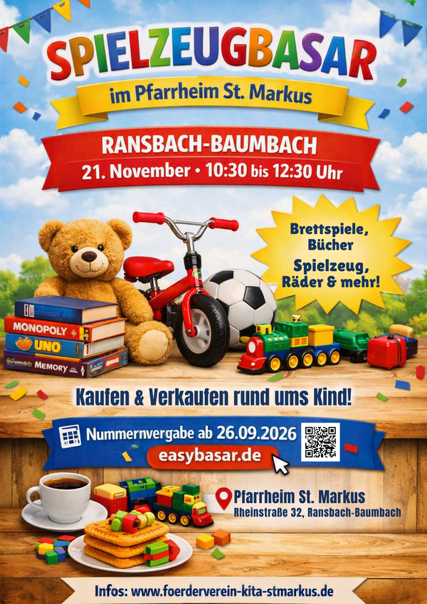 Bild vergr&ouml;&szlig;ern: Plakat Spielzeugbasar